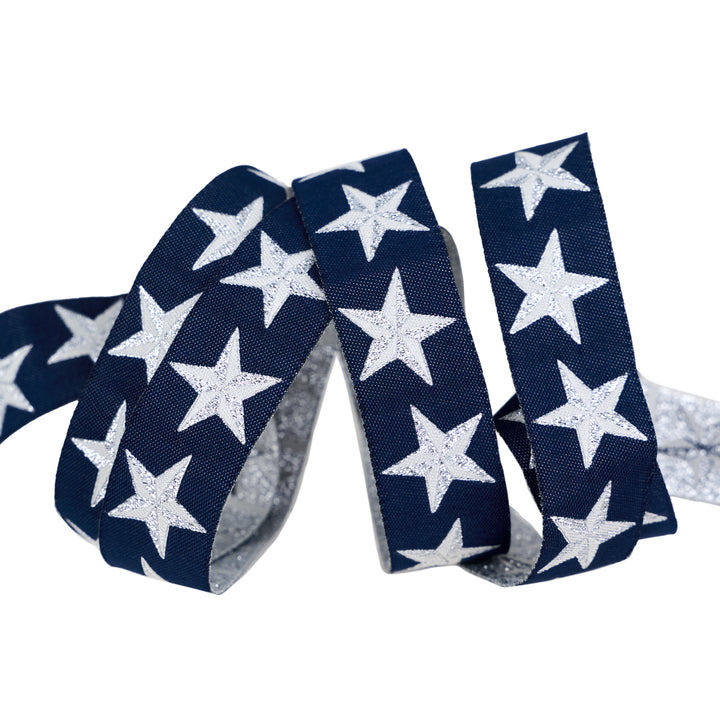 PREORDER - High Flight - Twinkle in Flag Blue - 7/8" width - by Sarah Thomas - One Yard