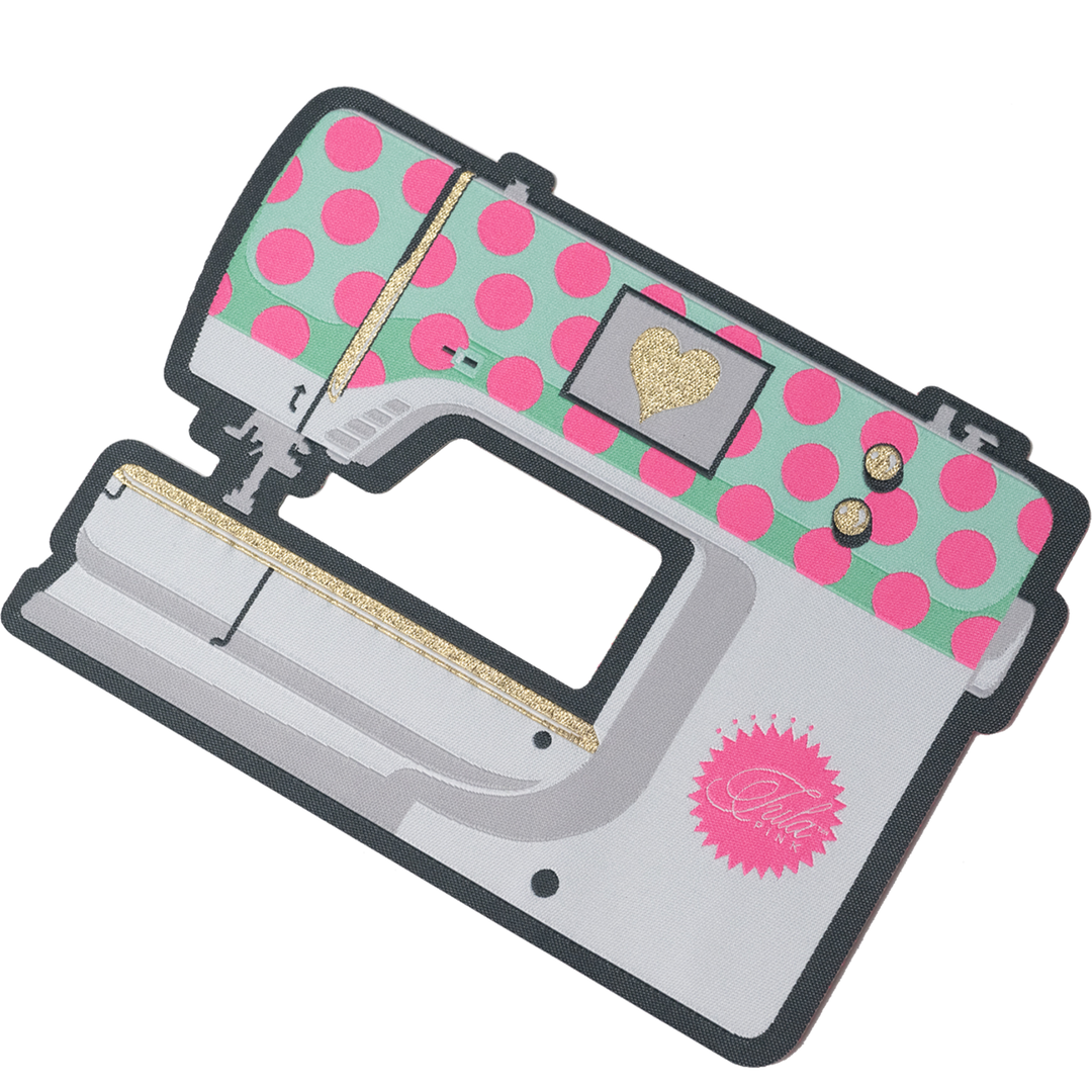 H+H Show Special - Iron-On Woven Patch - Sewing Machine - Tula Pink
