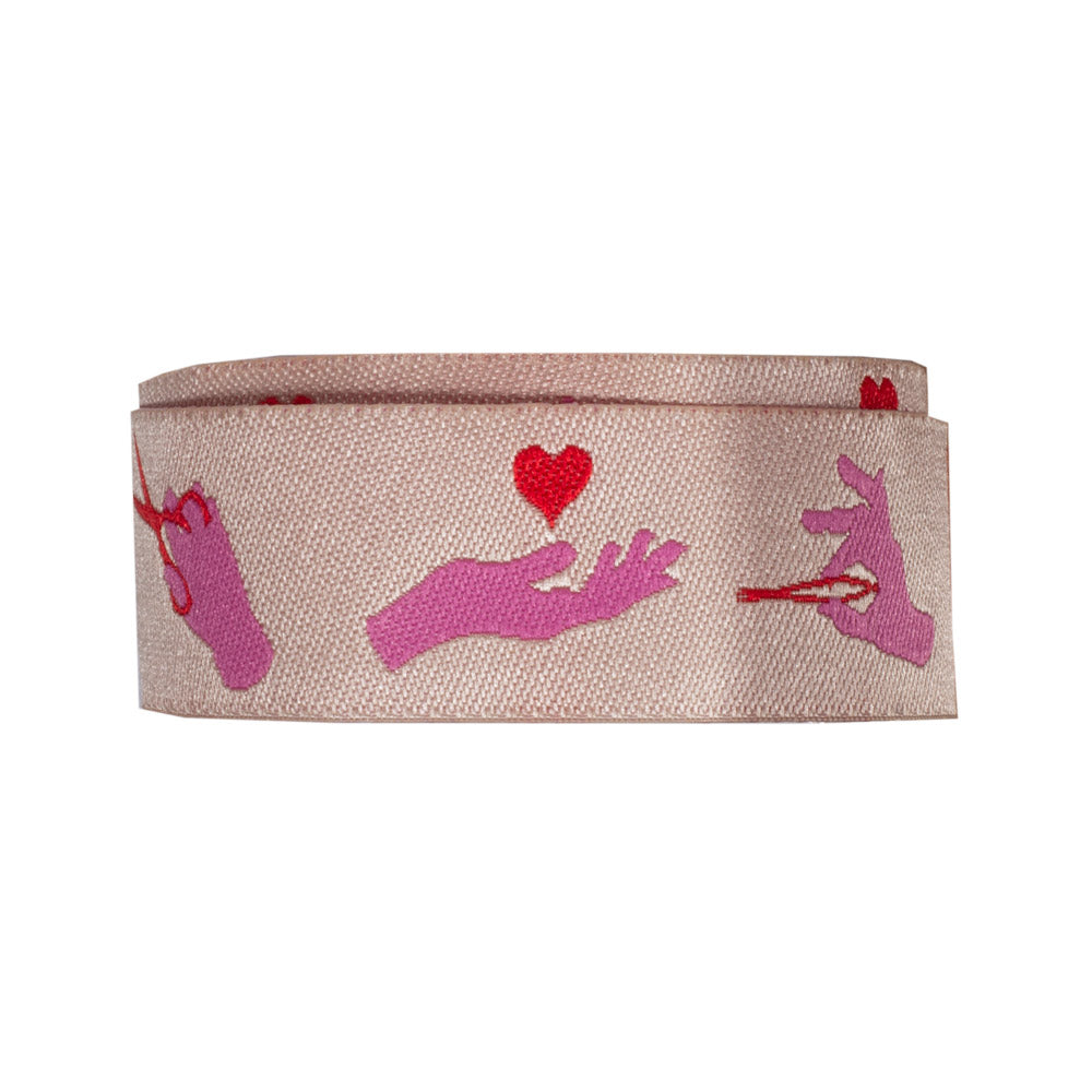Busy Fingers,Morning Pink-Tula Pink-7/8"-by the yd