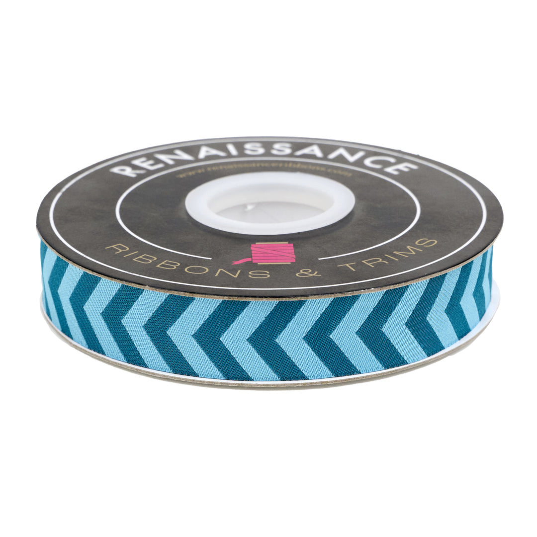 PREORDER - High Flight - Taxiway in Vintage Blue - 7/8" width - by Sarah Thomas - One Yard