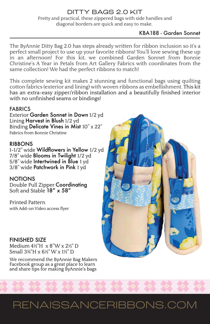Sewing Kit - Ditty Bags 2.0 - Garden Sonnet BASE