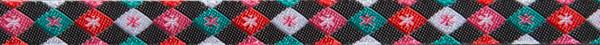 Argyle and Stars on Black - 3/8" width - by Jessica Jones - One Yard