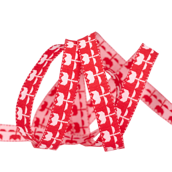 Summer's End - Dutch Tulips in Red - 1/2" width - by Joanna Figueroa - One Yard (Preorder)