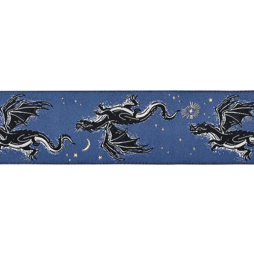 Fire Glow - Etched Dragons - 1-1/2" width - by Sarah Watts - One Yard