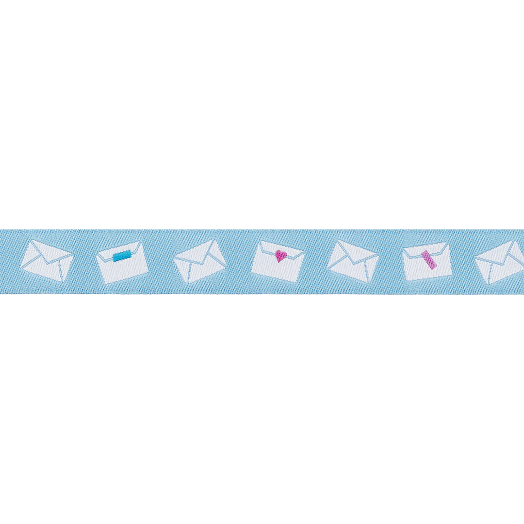 PREORDER - Salutations - Envelopes in Sky - 5/8" width - by Rashida Coleman Hale - One Yard