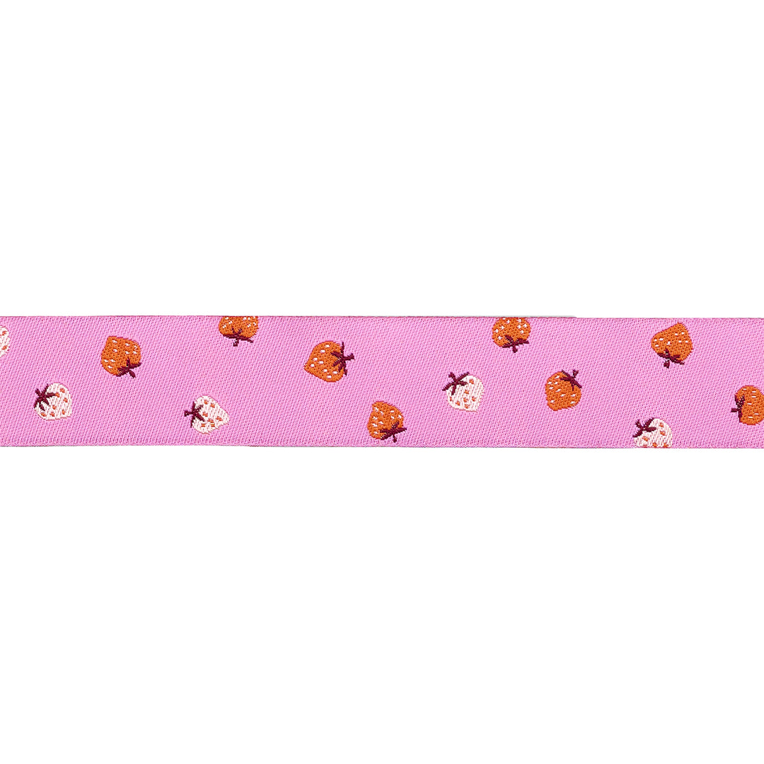 PREORDER - Strawberry - Strawberry Toss in Daisy - 7/8" width - by Kimberly Kight - One Yard