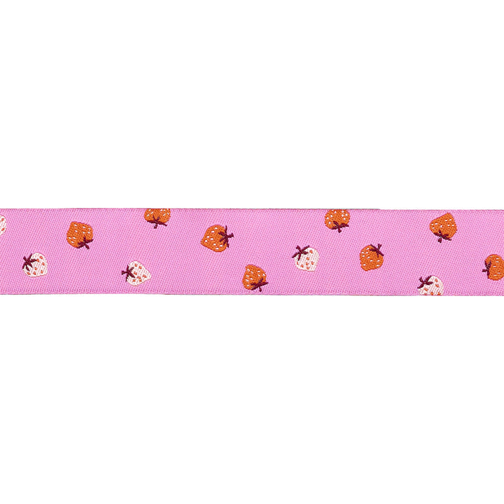 PREORDER - Strawberry - Strawberry Toss in Daisy - 7/8" width - by Kimberly Kight - One Yard