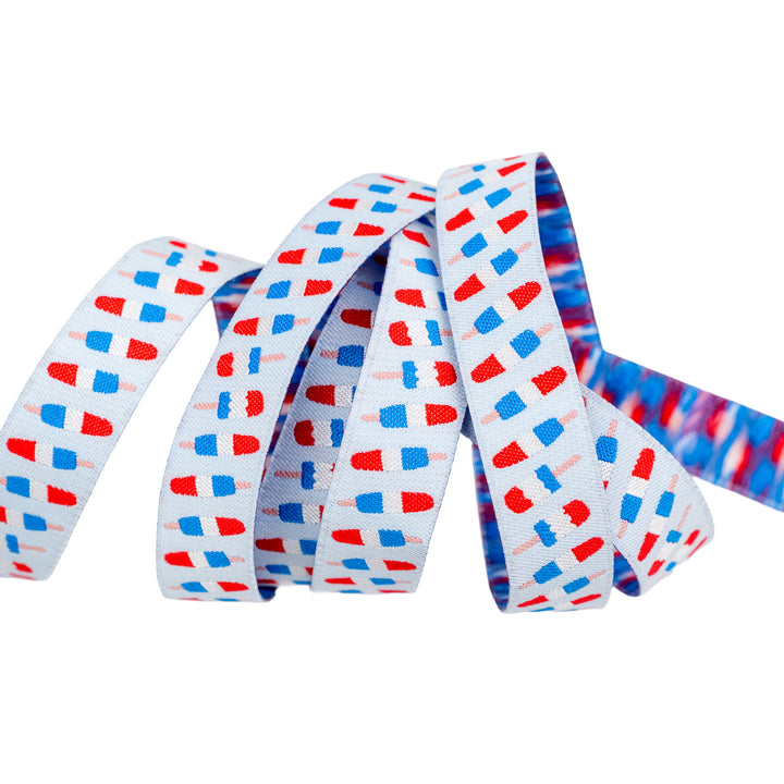 250th Birthday - Push Pops - 5/8" width - by Renaissance Ribbons - One Yard