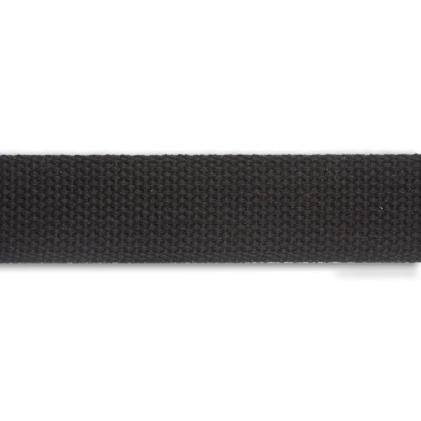 1.25" Black Heavyweight Cotton Webbing