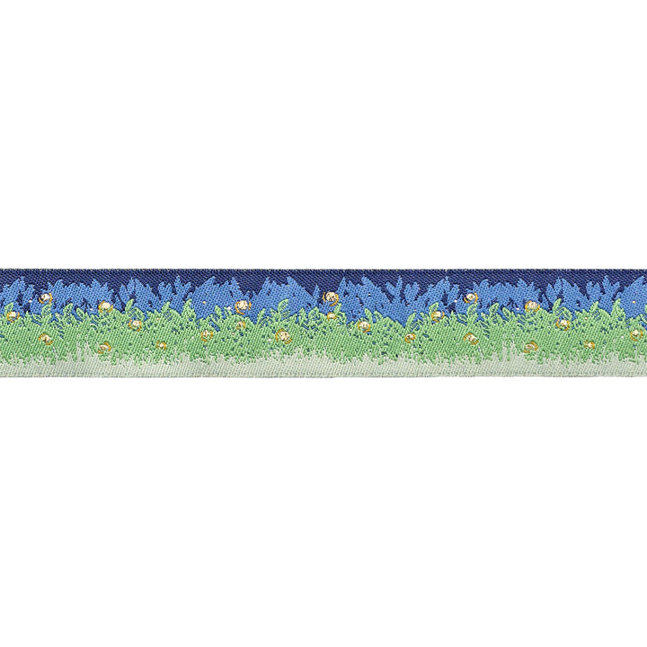 Poppy Night - Firefly Field - 7/8" wdith - by Renaissance Ribbons - One Yard