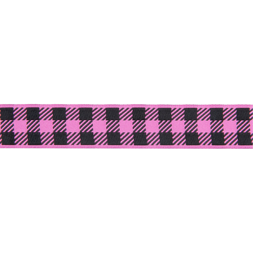 Gingham Mauve and Black-7/8"-by the yard