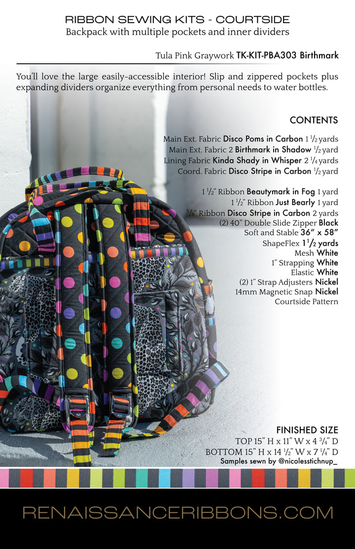 Sewing Kit - Courtside in Tula Pink's Graywork