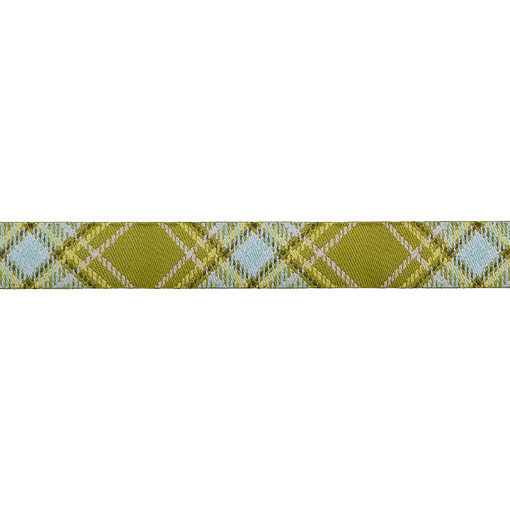 Plaid Diagonal in Fern - 5/8" width - The Great Outdoors by Stacy Iest Hsu - One Yard