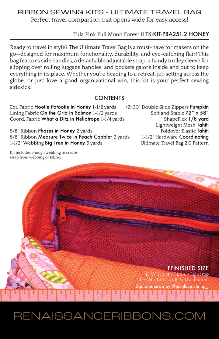 Sewing Kit - Ultimate Travel Bag in Honey