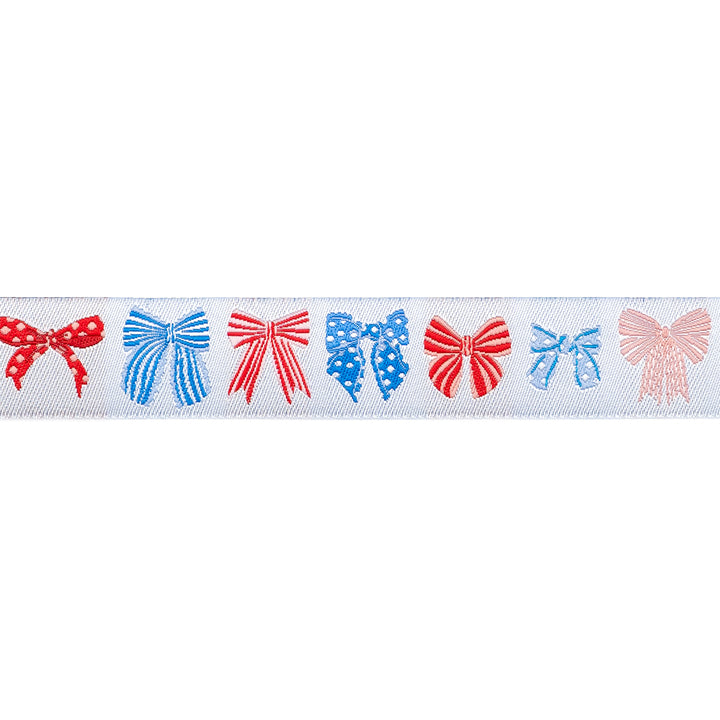 250th Birthday - Festive Bows - 7/8" width - by Renaissance Ribbons - One Yard