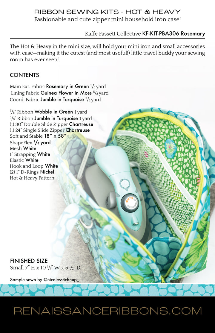 Sewing Kit - Hot & Heavy MINI in Kaffe Fassett's Rosemary