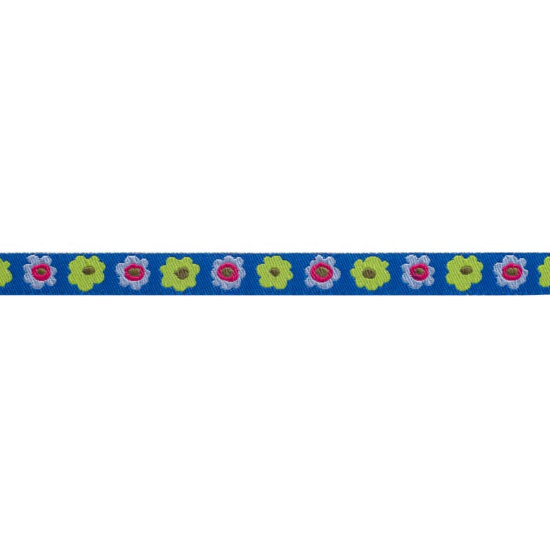 Narrow Blue Flowers row - 3/8" - Kaffe Fassett - by the yard
