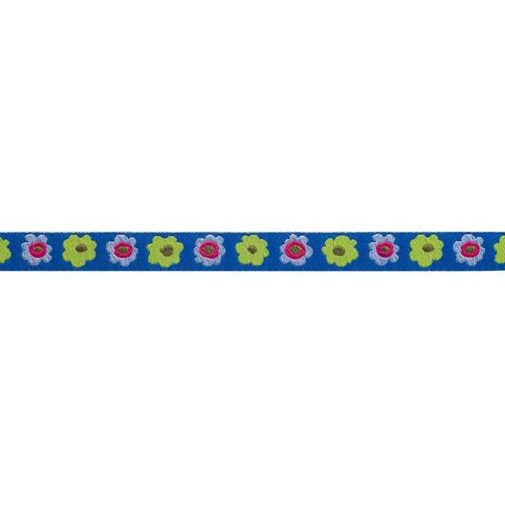 Narrow Blue Flowers row - 3/8" - Kaffe Fassett - by the yard
