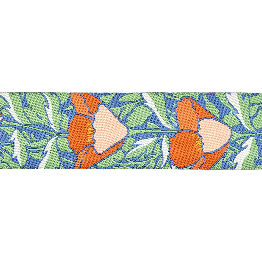 Poppy Night - Shadowed Blooms - 1-1/2" wdith - by Renaissance Ribbons - One Yard