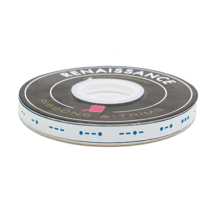 PREORDER - High Flight - Morse Code in Cloud - 3/8" width - by Sarah Thomas - One Yard