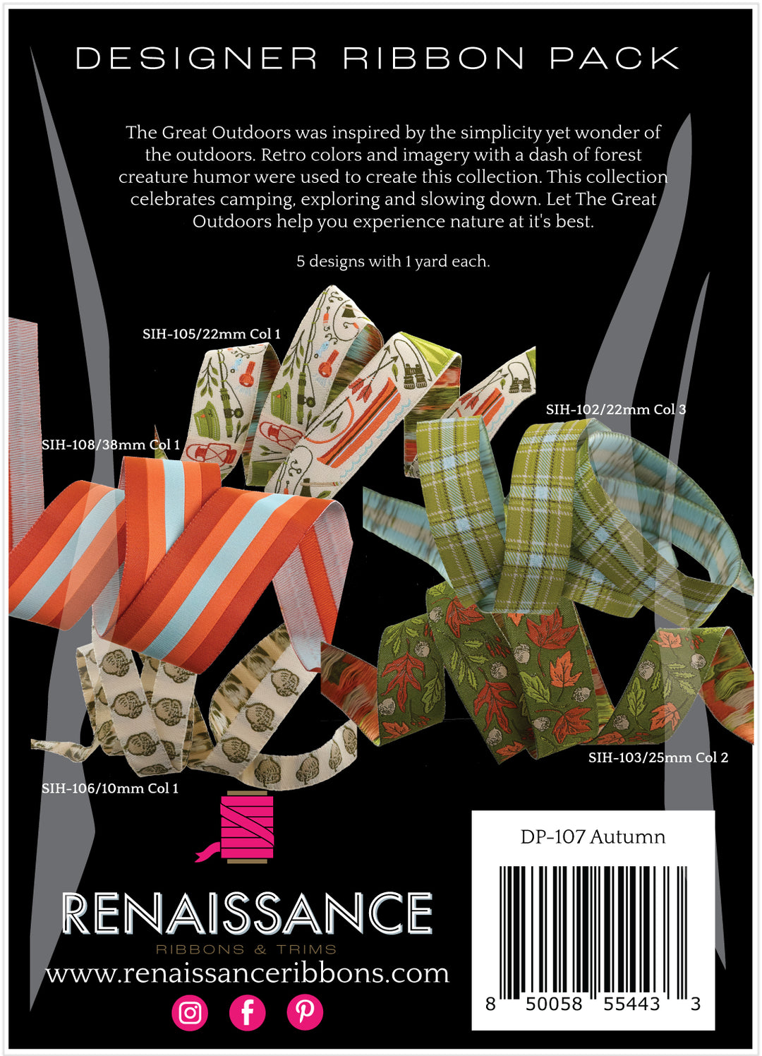 Stacy Iest Hsu - Great Outdoors - Autumn - Designer Ribbon Pack Stacy Iest Hsu - Great Outdoors - Autumn - Designer Ribbon Pack