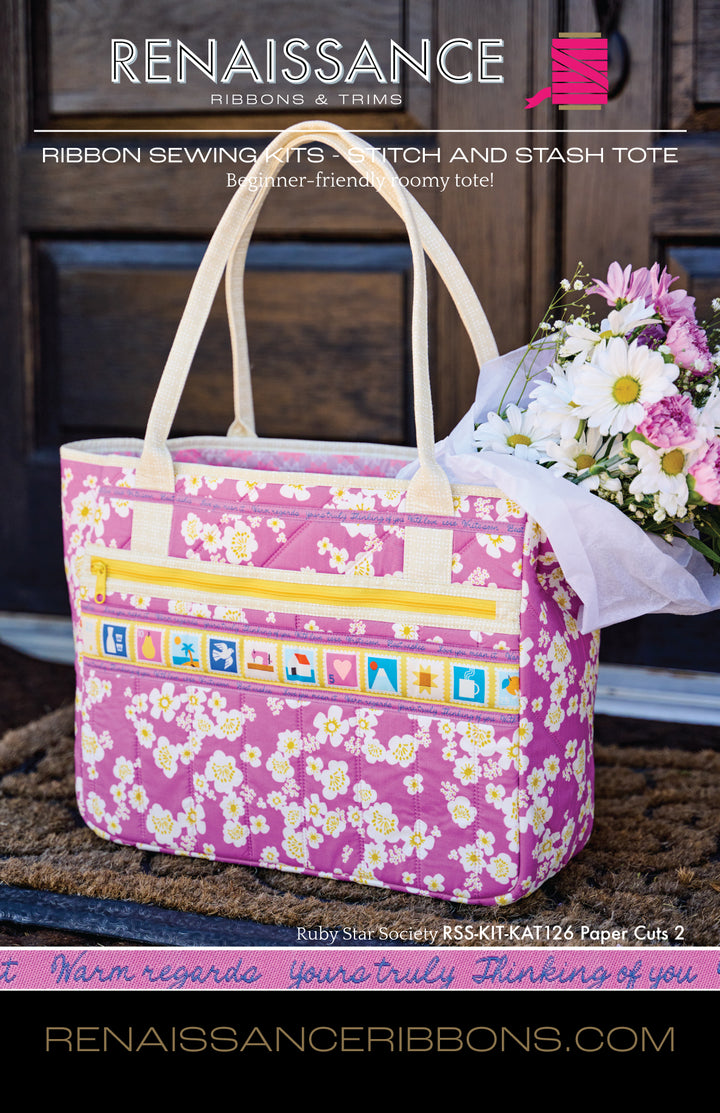 Sewing Kit - Stitch &amp; Stash Tote - Knot and Thread - Paper Cuts 2