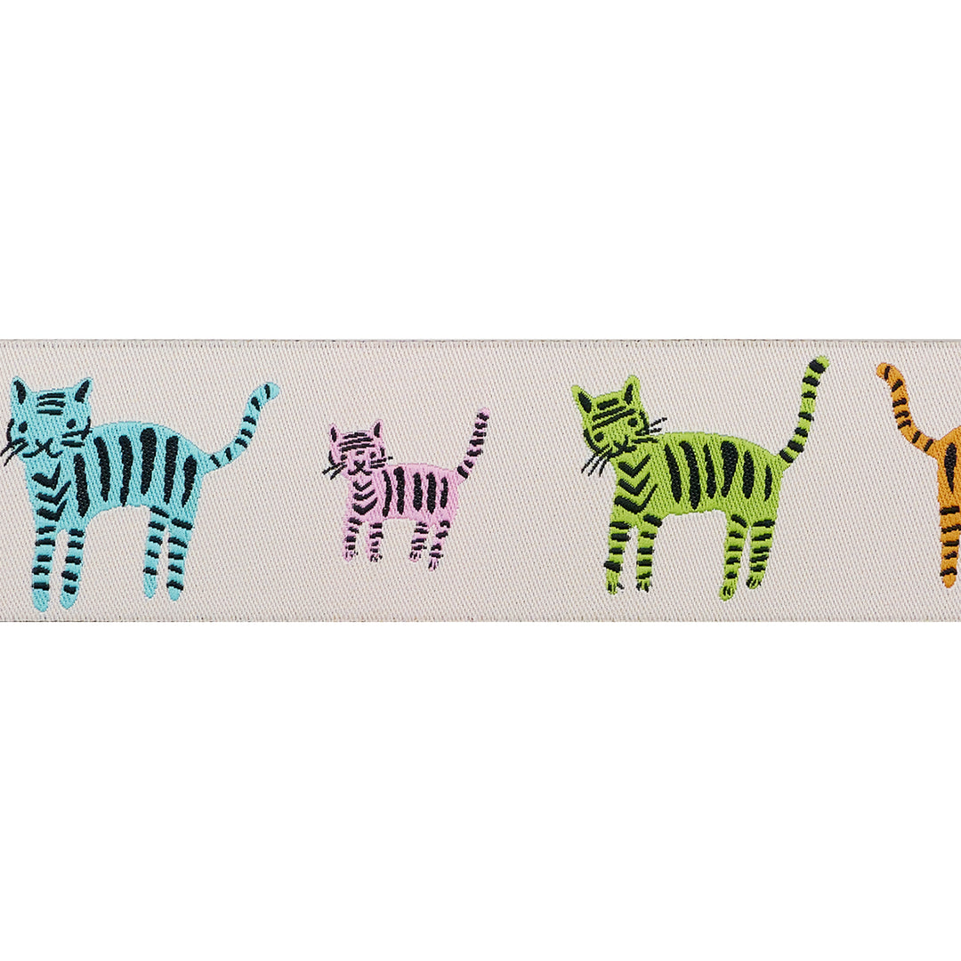 PREORDER - Catnap - Tiger Stripes in Natural - 1-1/2" width - by Alexia Abegg - One Yard