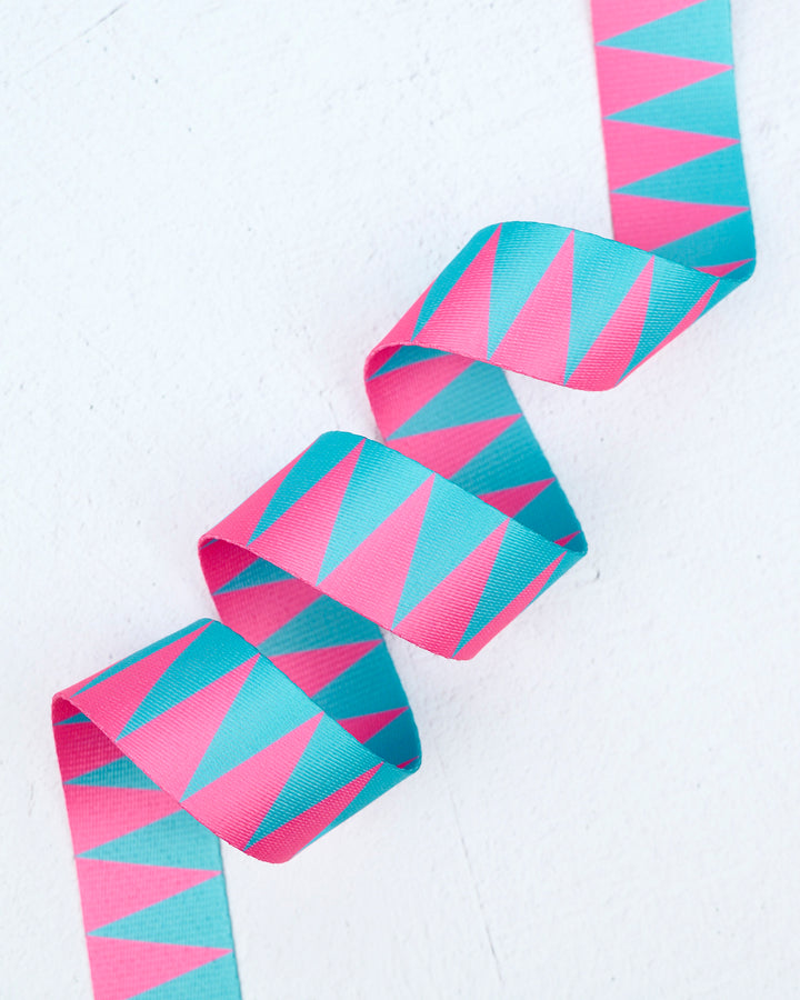 Sawtooth Webbing in Poolside - 1-1/2" width - by Renaissance Ribbons