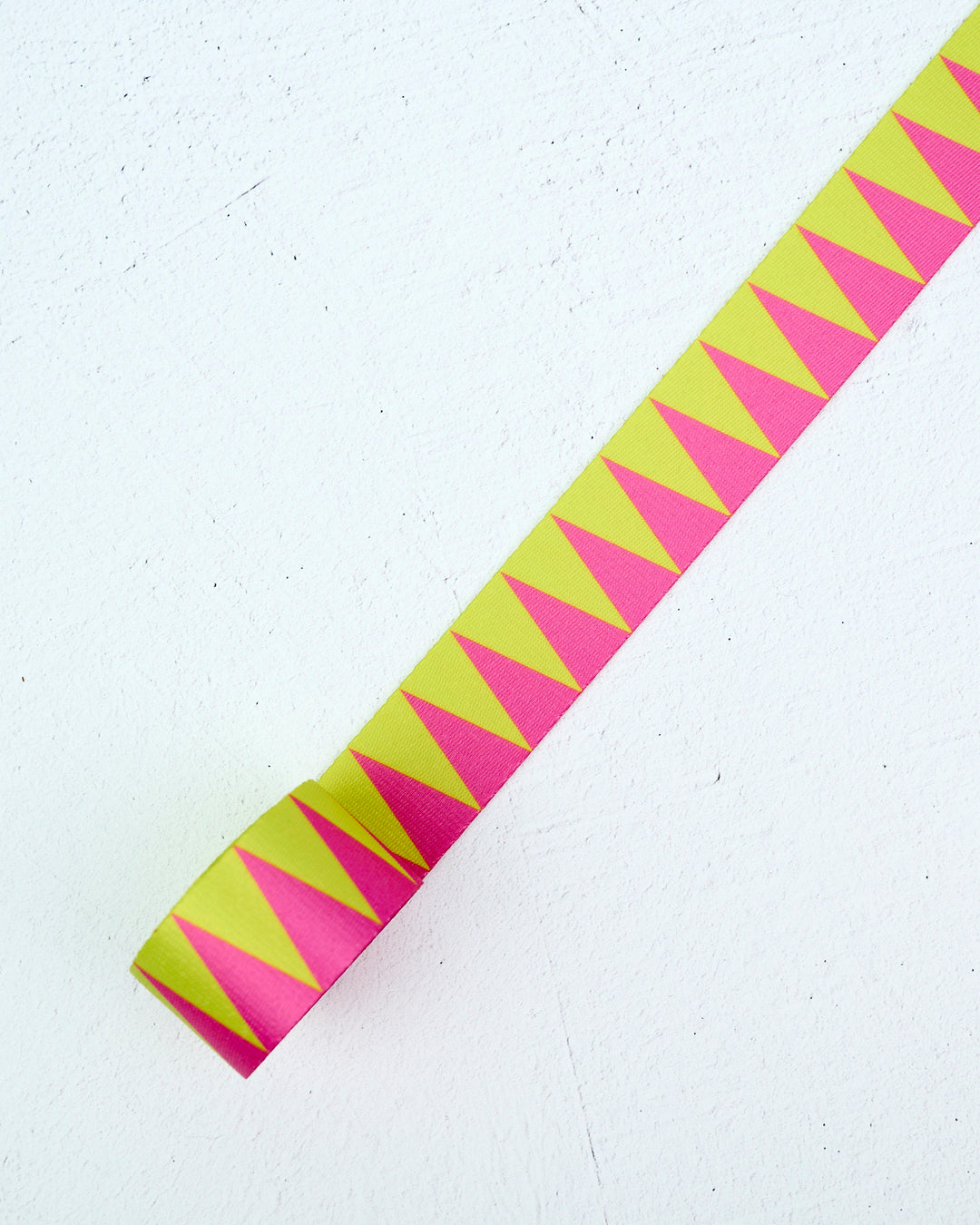 Sawtooth Webbing in Cherry Limeade - 1-1/2" width - by Renaissance Ribbons