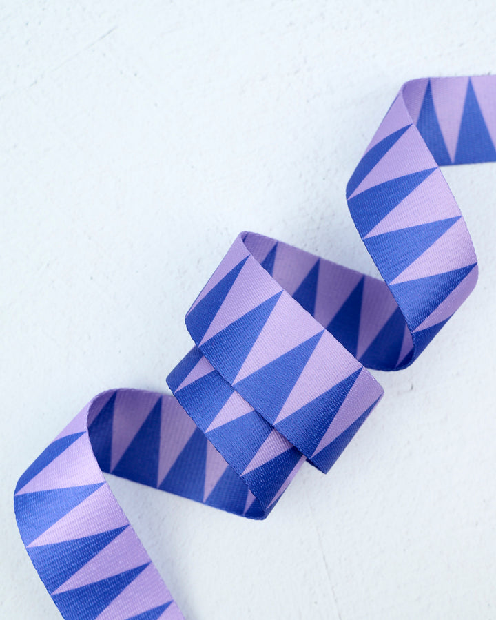 Sawtooth Webbing in Sapphire Grape - 1-1/2" width - by Renaissance Ribbons