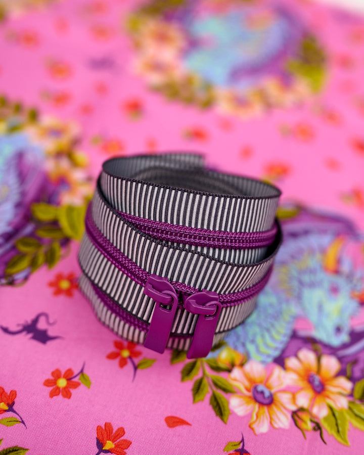 Purple Reign - Handbag Zipper - Renaissance Ribbons