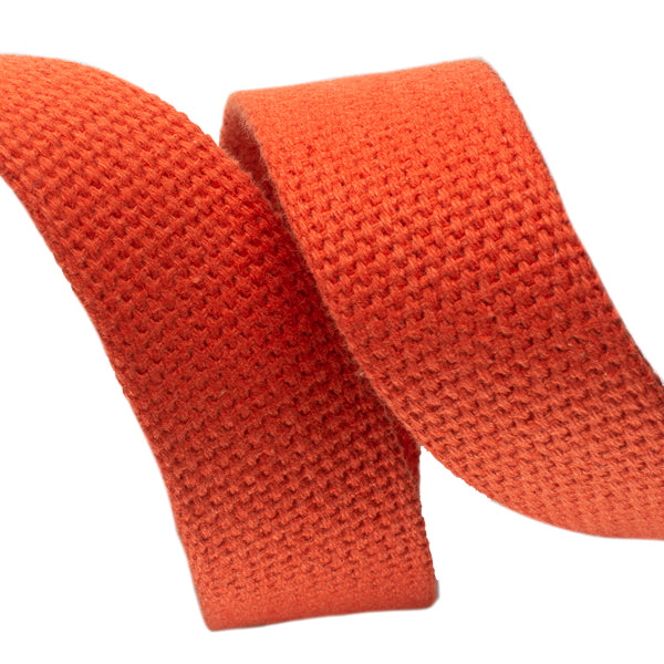 1.25" Orange Heavyweight Cotton Webbing