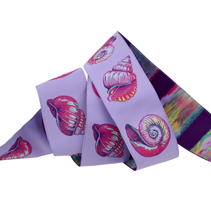 Floral Reef - Lil Shelly in Ultraviolet - 1-1/2" width - by Tula Pink - One Yard (Preorder)