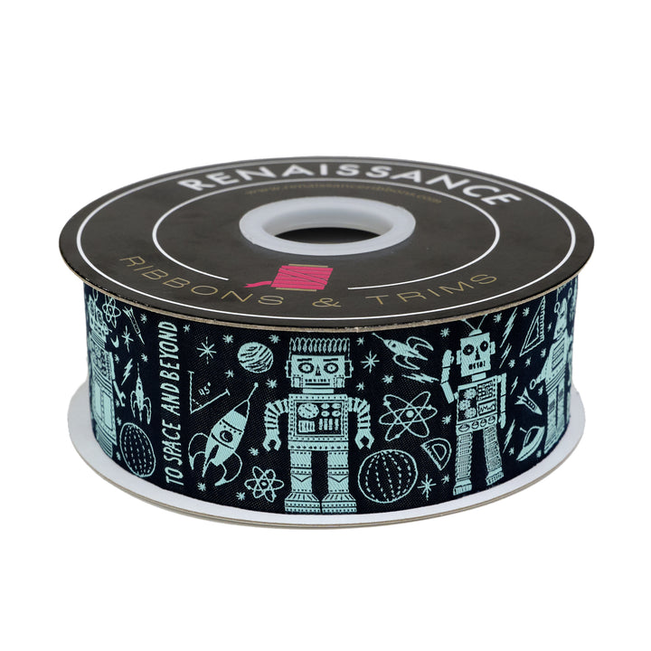 PREORDER - 3, 2, 1... Blastoff - Space Robot in Night Sky 2" - by Stacy Iest Hsu - One Yard