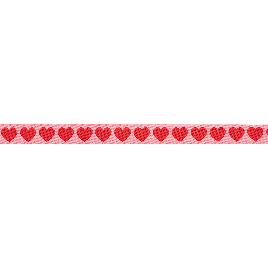 PREORDER - Funny Valentine - Tiny Hearts in Pink and Red - 3/8" width - by Lizzy House - One Yard