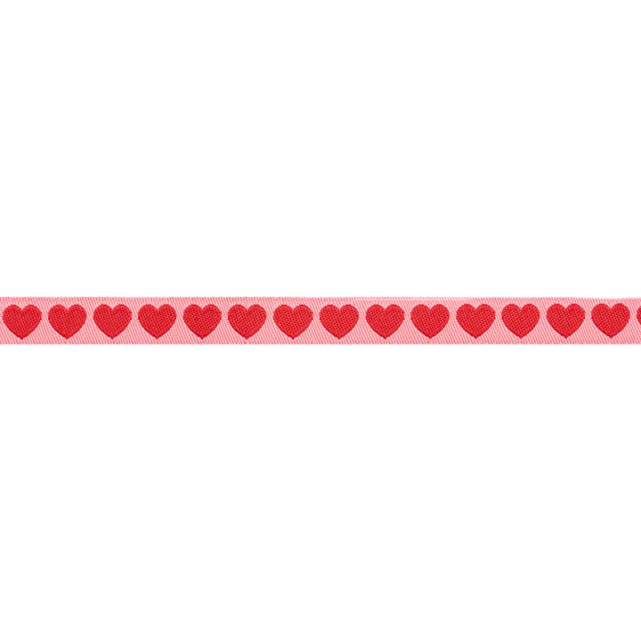 PREORDER - Funny Valentine - Tiny Hearts in Pink and Red - 3/8" width - by Lizzy House - One Yard