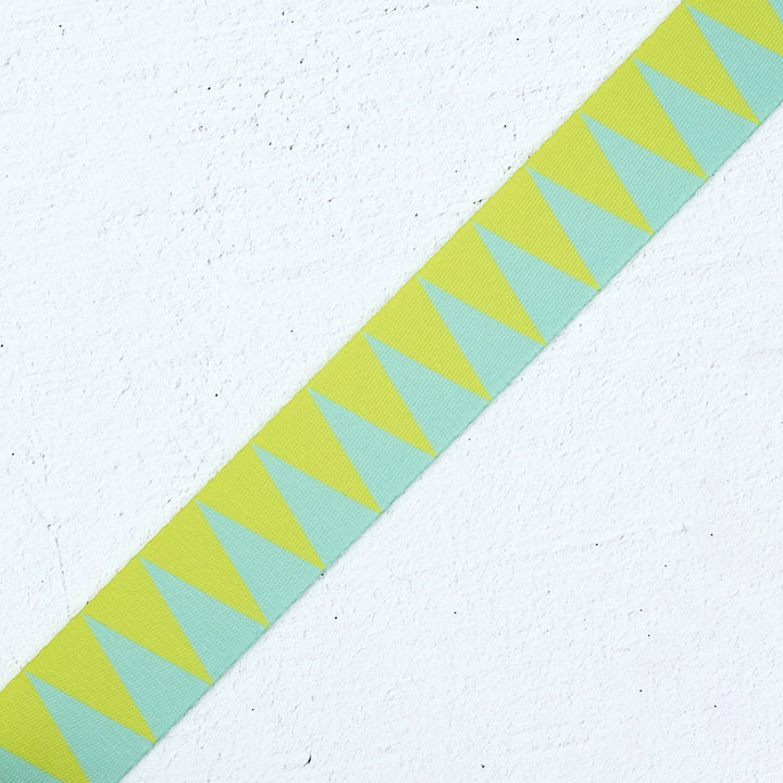 Sawtooth Webbing in Lime Splash - 1-1/2" width - by Renaissance Ribbons