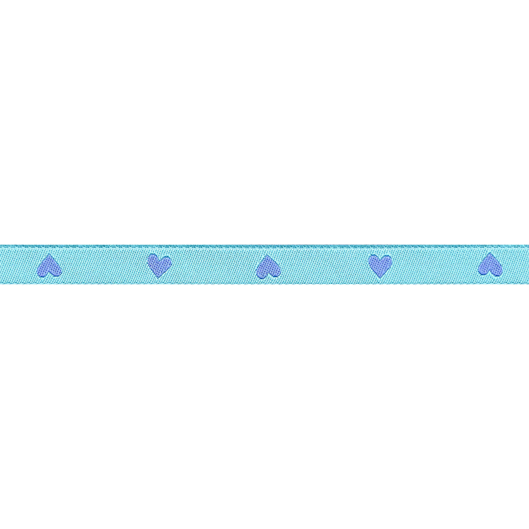 Hearts in Turquoise - 3/8" width - Hearts and Sparks by Melody Miller - One Yard