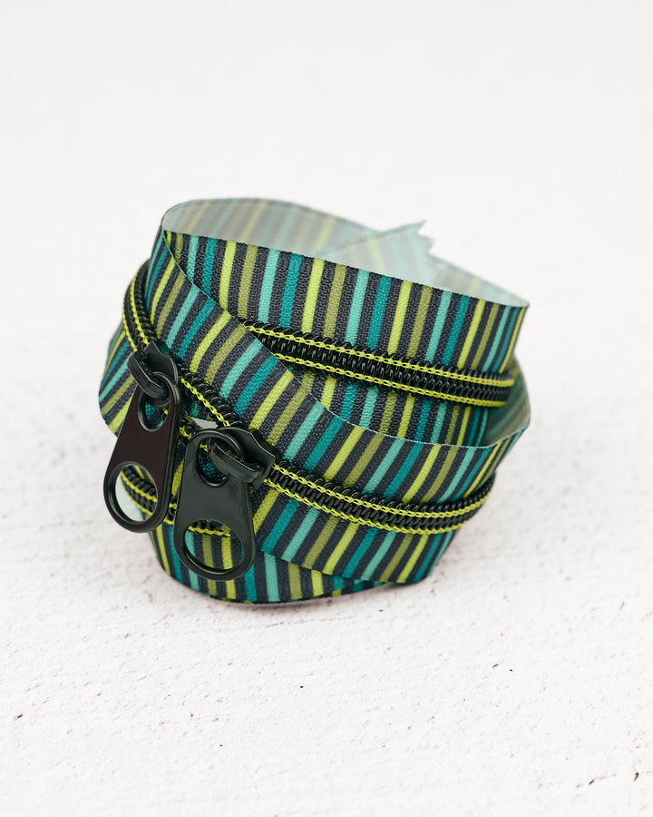 Coastal Stripe - Handbag Zipper - Renaissance Ribbons