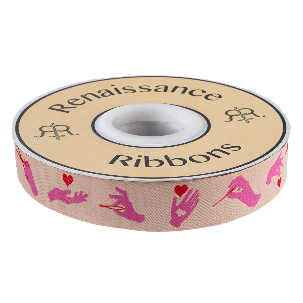 Busy Fingers,Morning Pink-Tula Pink-7/8"-by the yd