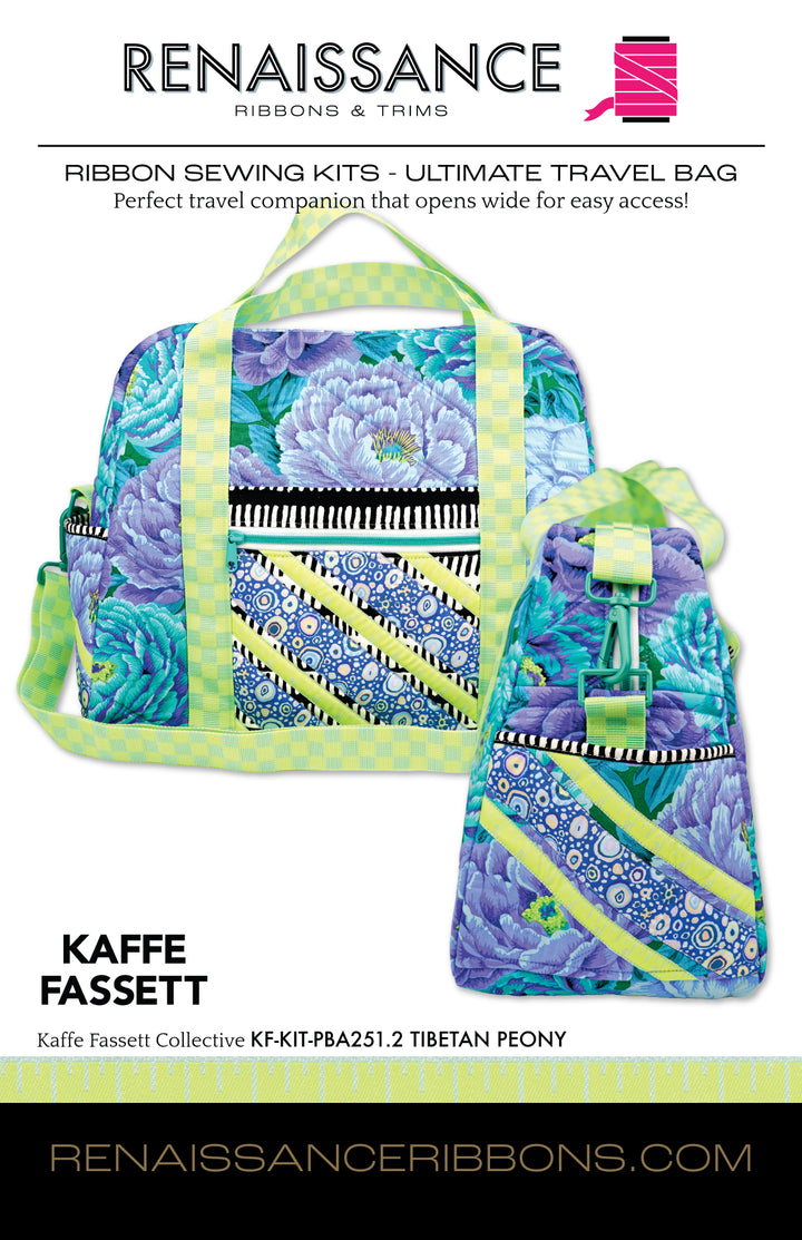 Sewing Kit - Ultimate Travel Bag in Tibetan Peony