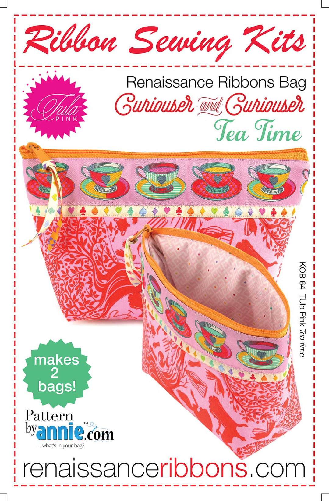 Kit-Zipper Bags-Tea Party  Tula Pink