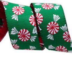 Peppermint Candies Ribbon by LFN Textiles - 7/8" -by the yard