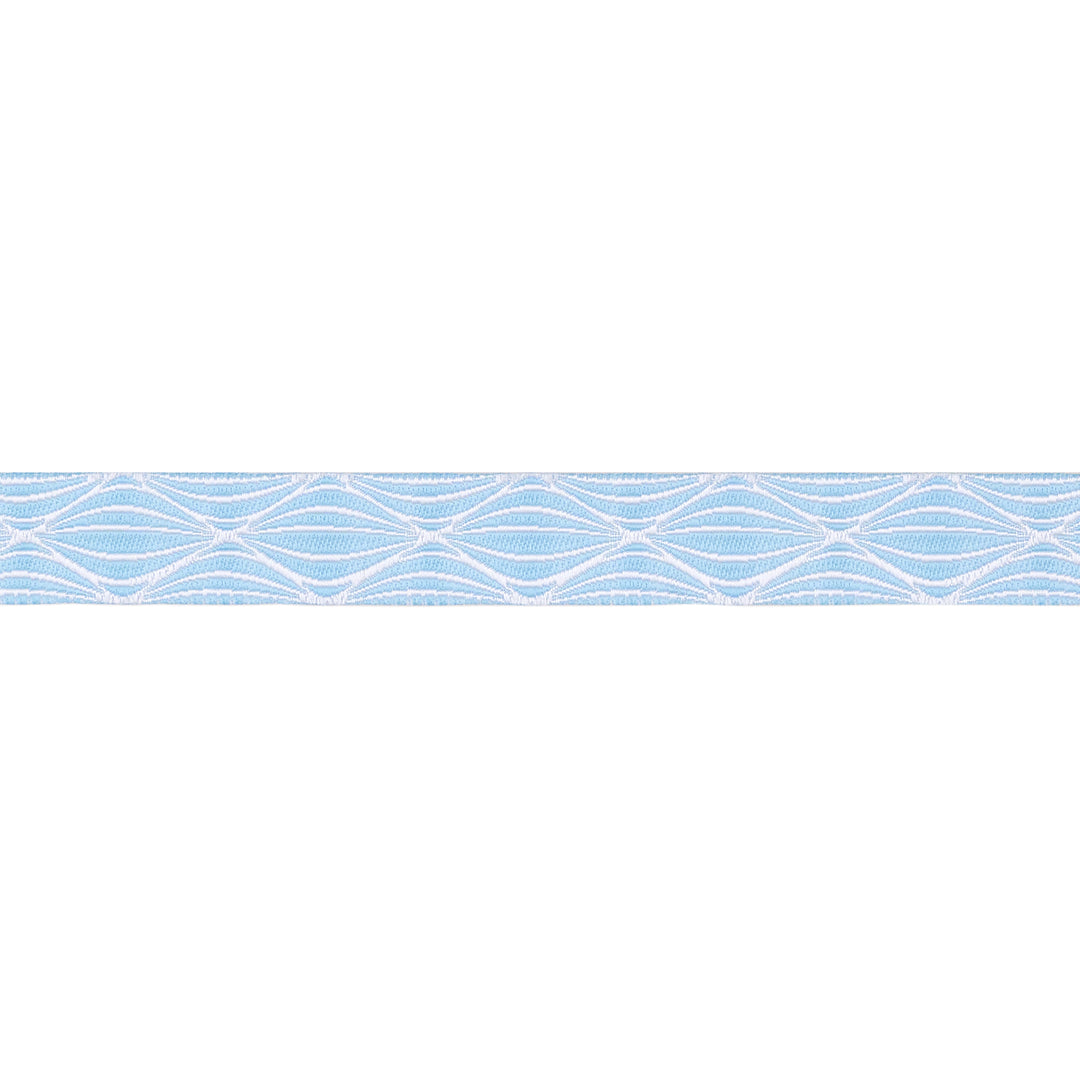 PREORDER - By the Seaside - Wave in Blue - 5/8" width - By Loes Van Oosten - One Yard