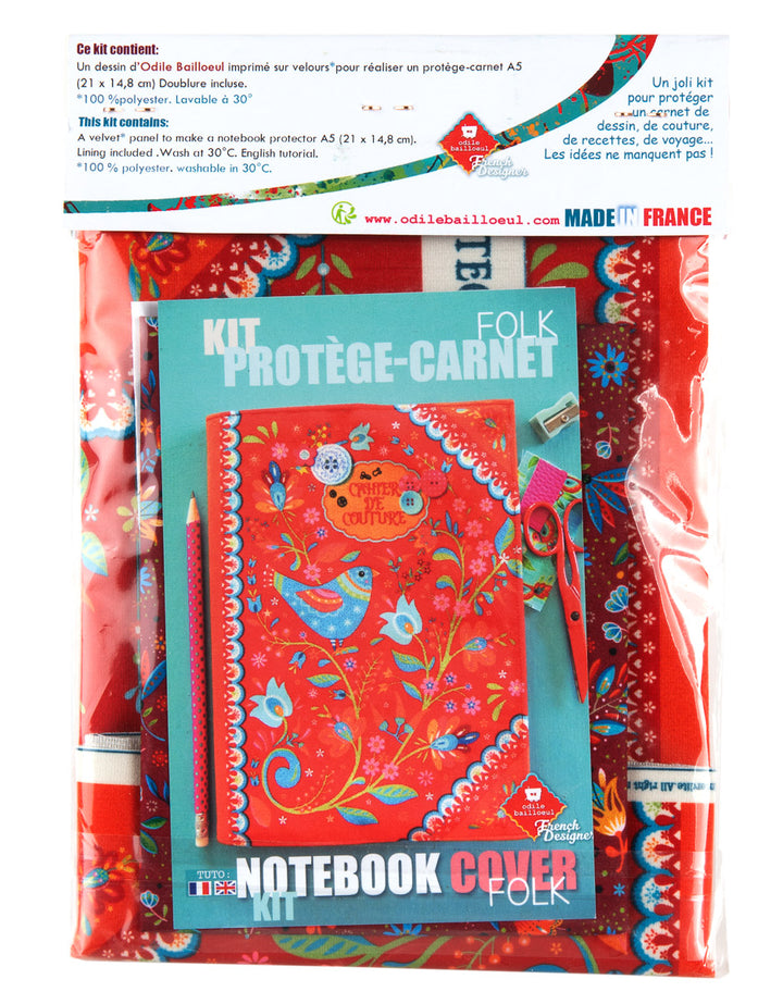 Kit Velvet red notebook cover
