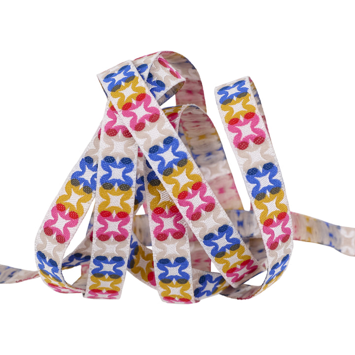 PREORDER - Flower Plaid in Blue Ribbon - 3/8" width - Woodland Park by Rashida Coleman Hale - One Yard