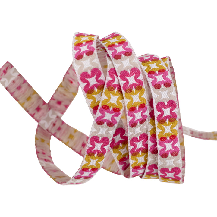 PREORDER - Flower Plaid in Raspberry - 3/8" width - Woodland Park by Rashida Coleman Hale - One Yard