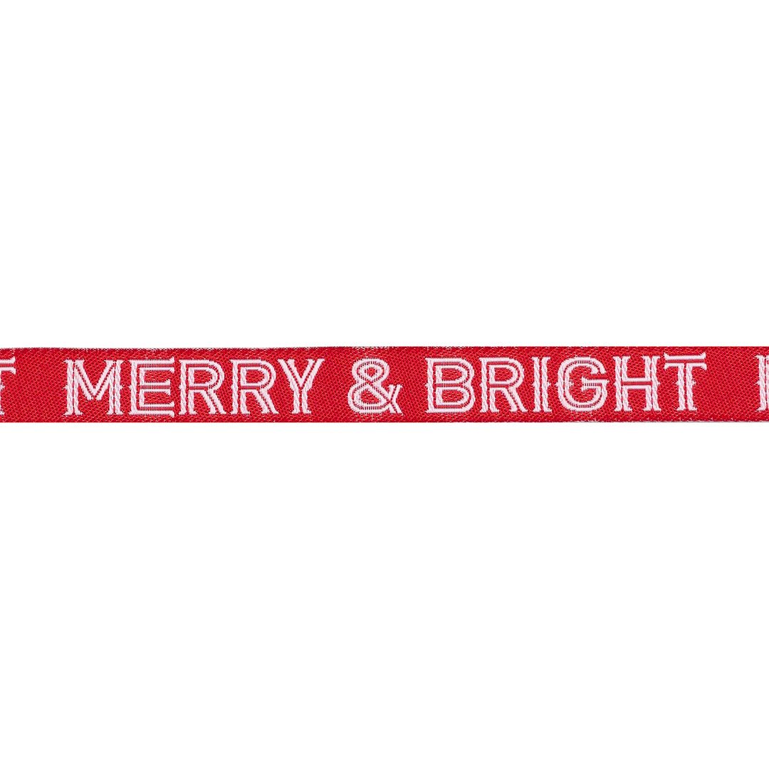 Merry and Bright - 1/2" width - Gingerbread Christmas - One Yard