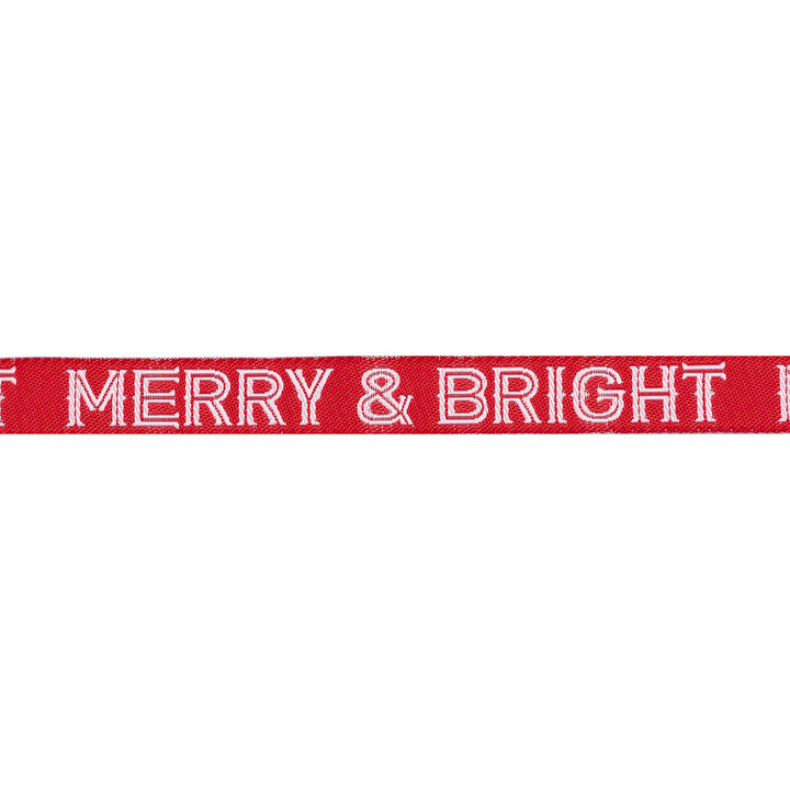 Merry and Bright - 1/2" width - Gingerbread Christmas - One Yard