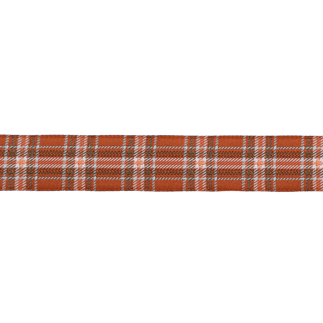 Plaid Perfection in Rust - 7/8" width - The Great Outdoors by Stacy Iest Hsu - One Yard